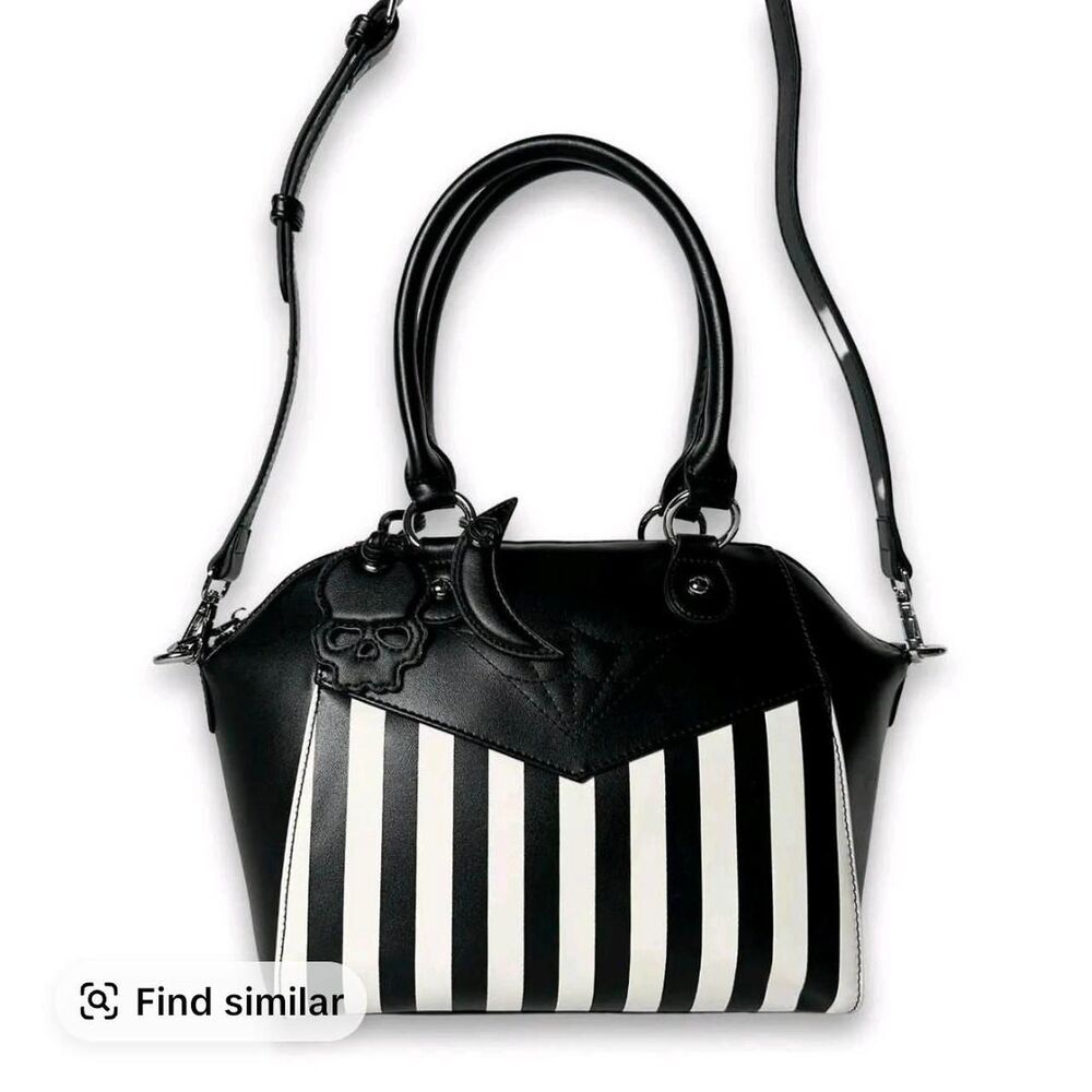 Wicked Misfit Brand new Women's Retro Spiderweb Stripes Purse